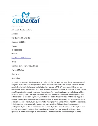 Affordable Dental Implants - slide 1