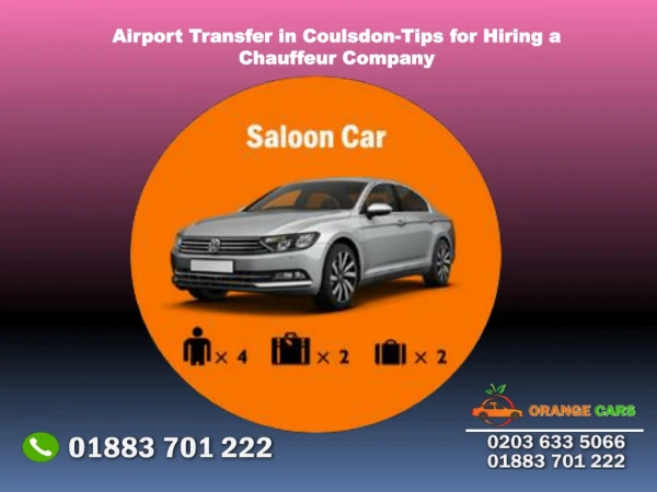 Airport Transfer in Coulsdon-Tips for Hiring a Chauffeur Company