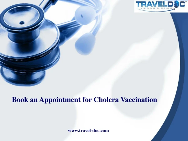 Book an Appointment for Cholera Vaccination