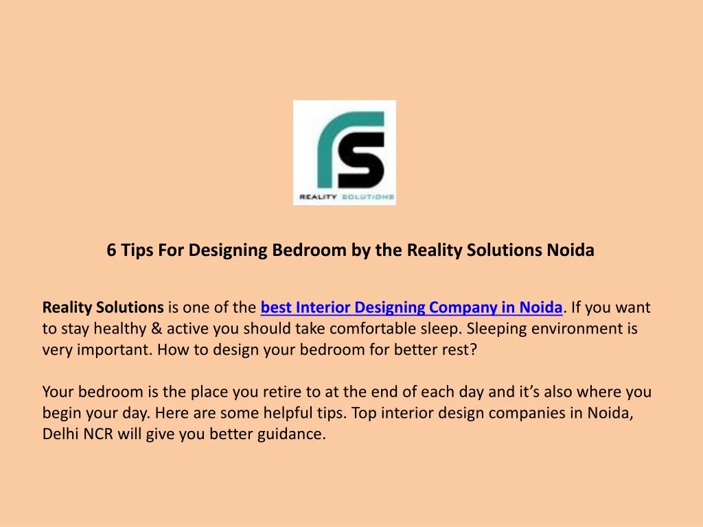 6 tips for designing bedroom by the reality