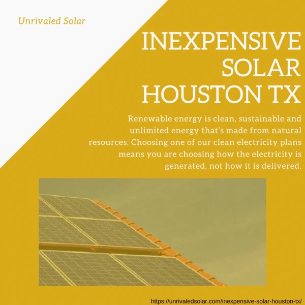 Inexpensive Solar Houston TX