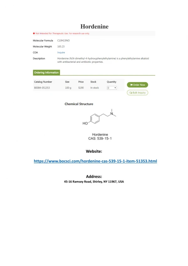 Hordenine