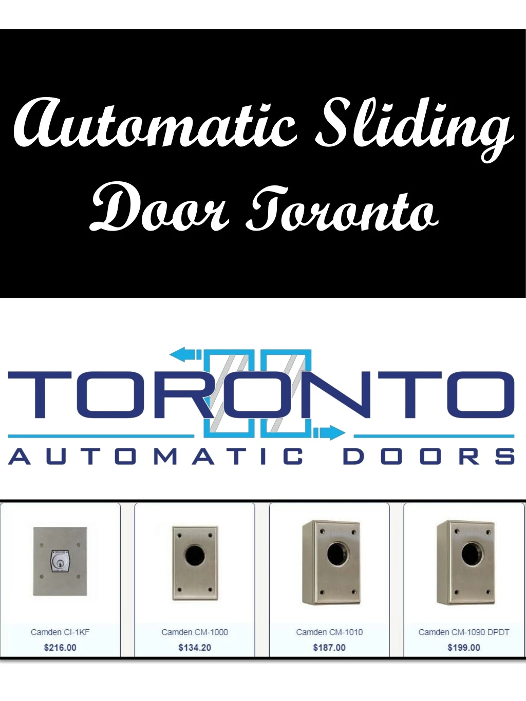 automatic sliding door toronto