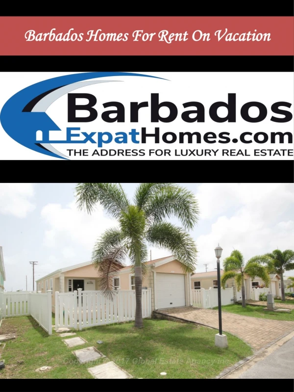 Barbados Homes For Rent On Vacation