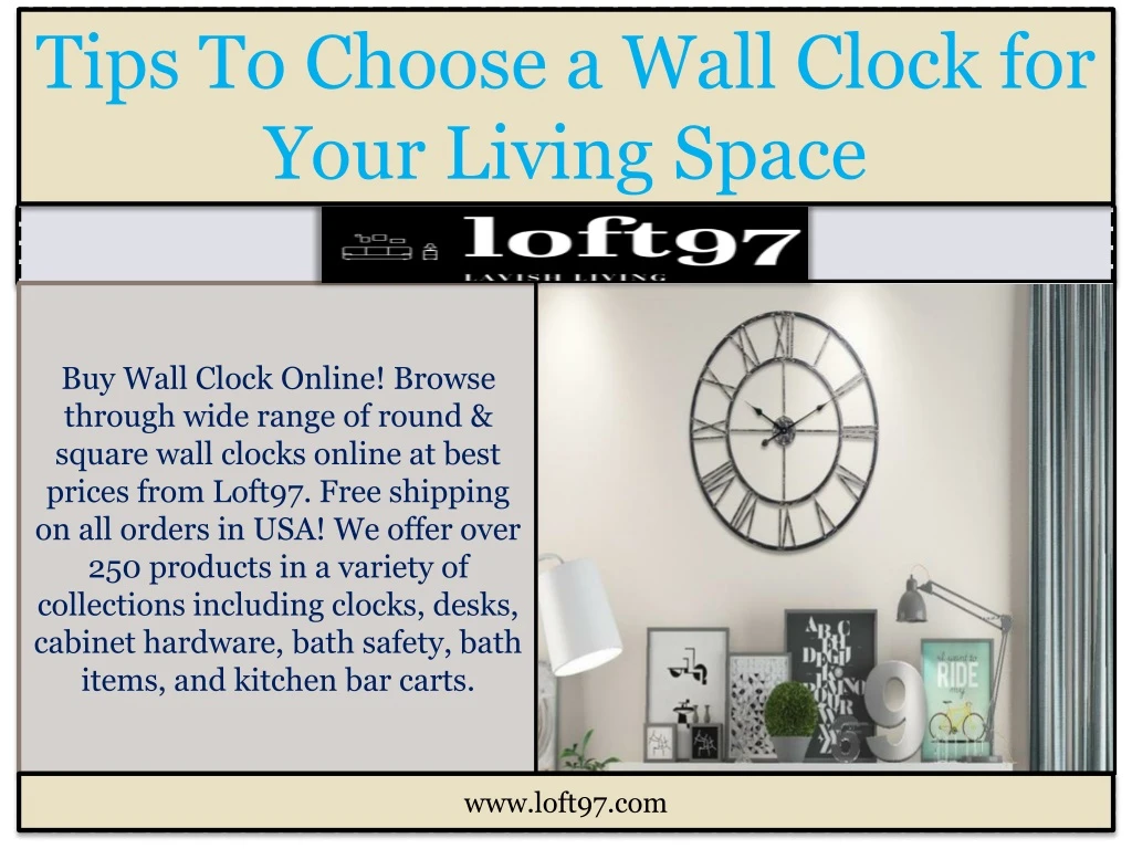 tips to choose a wall clock for your living space