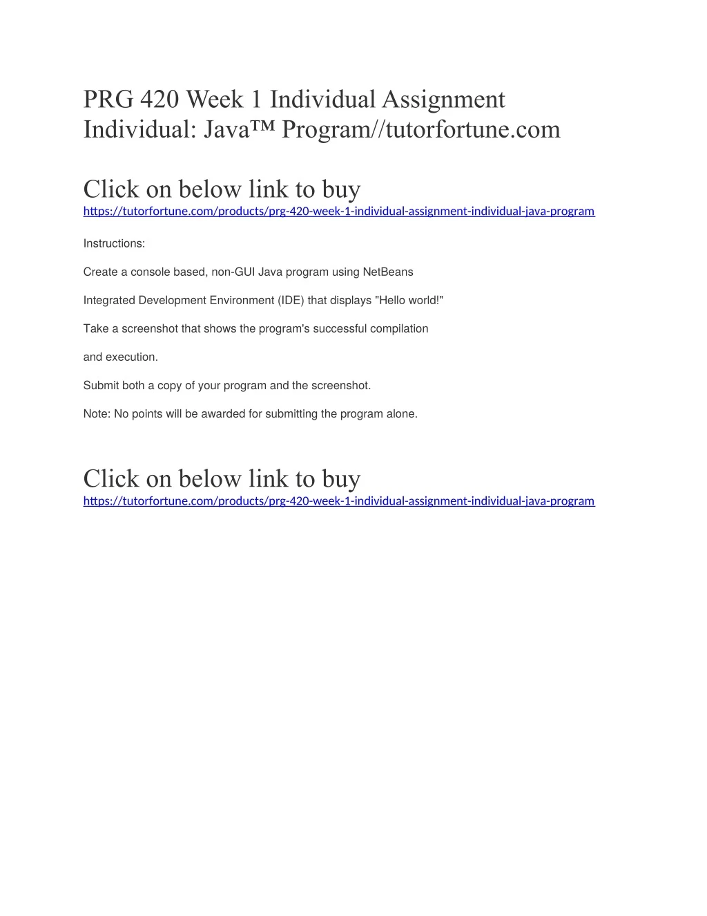 prg 420 week 1 individual assignment individual