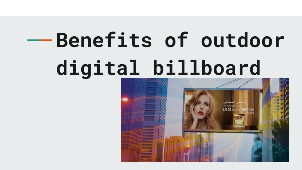benefits of outdoor digital billboard