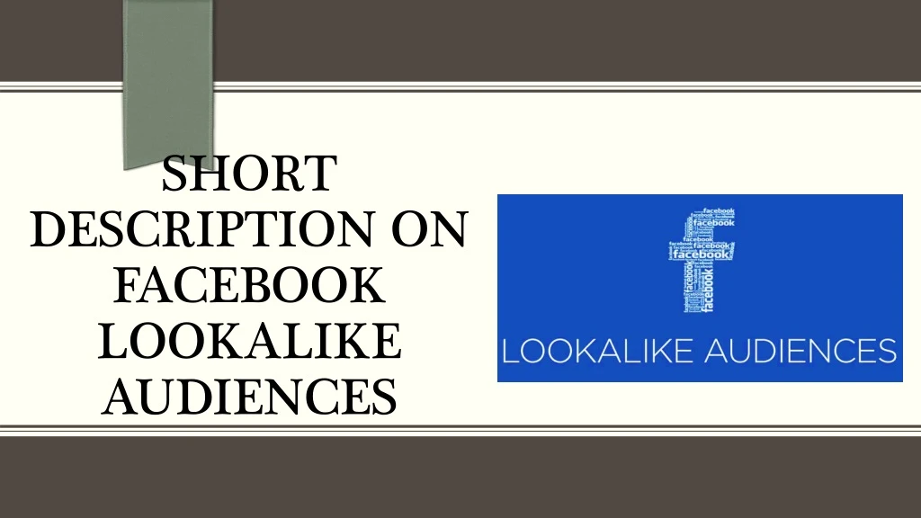 short description on facebook lookalike audiences
