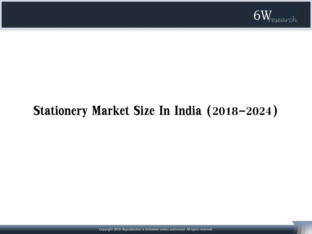 stationery market size in india 2018 2024