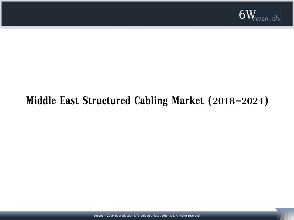 middle east structured cabling market 2018 2024