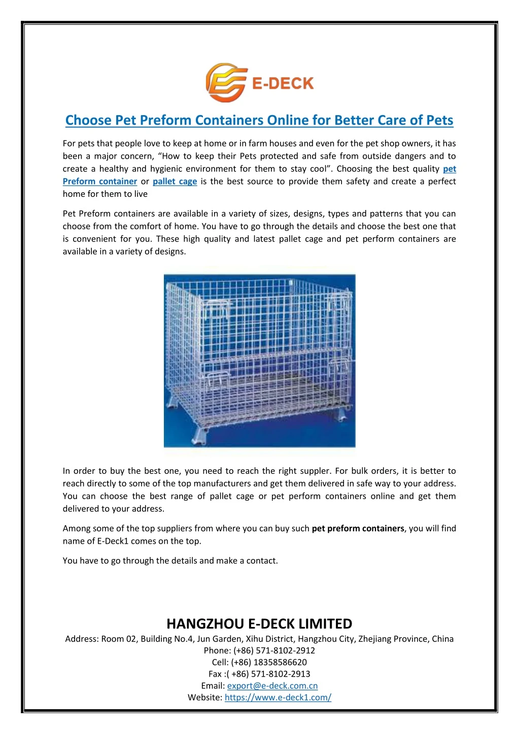 choose pet preform containers online for better