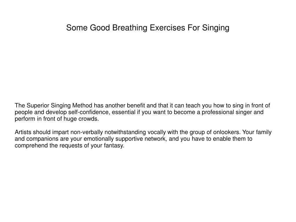some good breathing exercises for singing