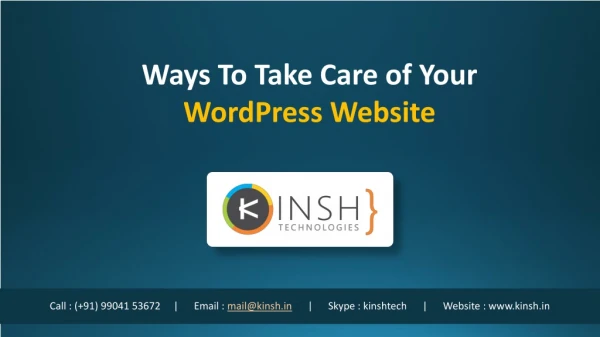 Ways To Take Care of Your WordPress Website