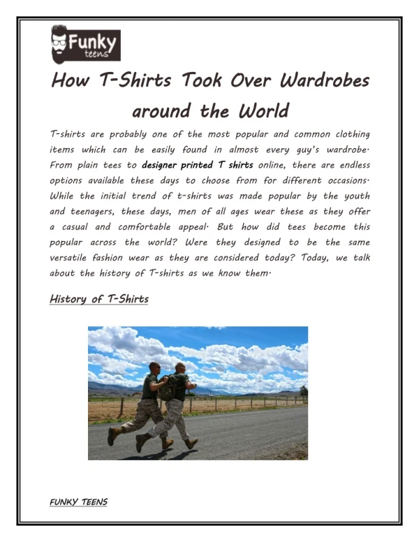 How T-Shirts Took Over Wardrobes around the World