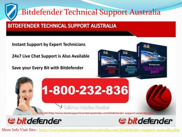 Bitdefender Support Australia ((1-800-232-836)) 24*7 HelpLine Number