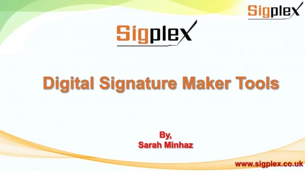 Capture esignature With Digital Signature Maker Tool