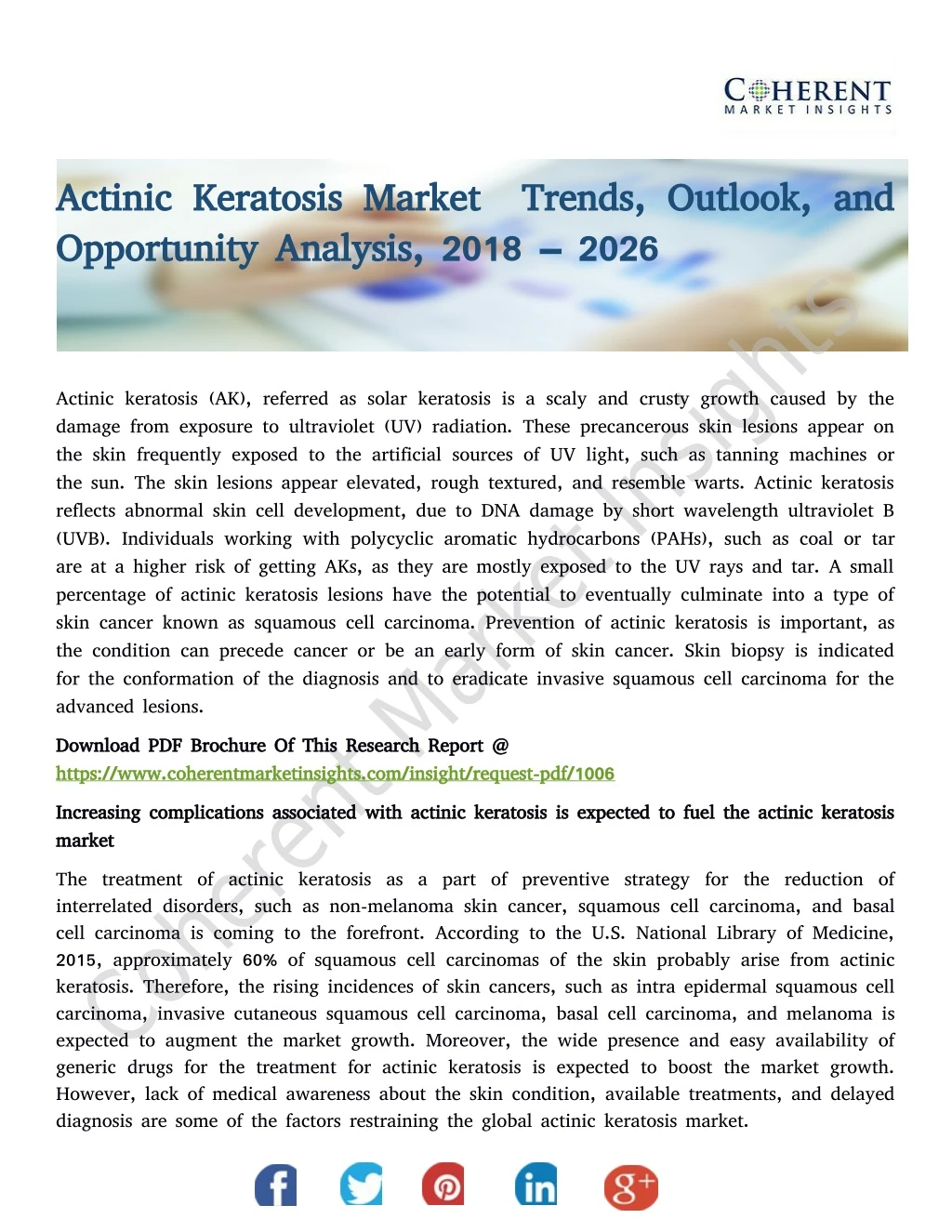 actinic keratosis market trends outlook