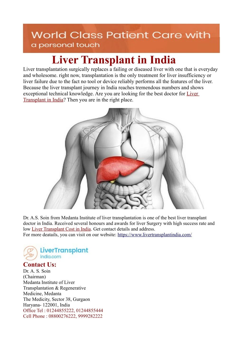 liver transplant in india liver transplantation