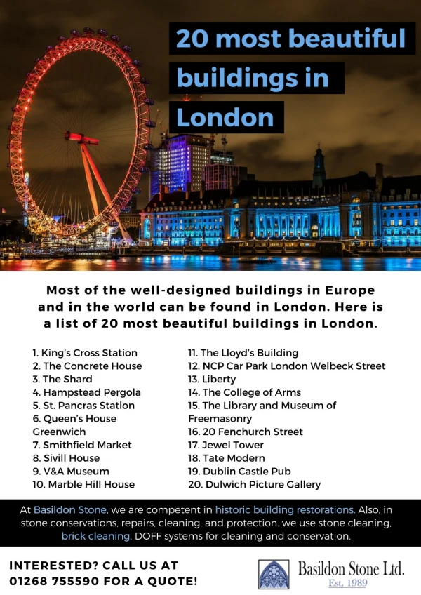 20 most beautiful buildings in London