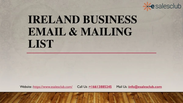 Ireland Business Email List | Ireland Business Mailing List
