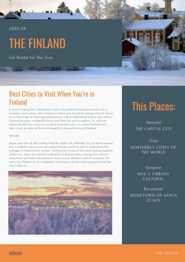 addCar: Best Cities to Visit When You’re in Finland
