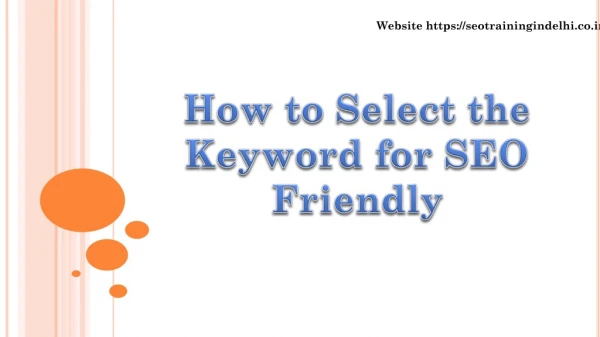 How to Select the Keyword for SEO Friendly?