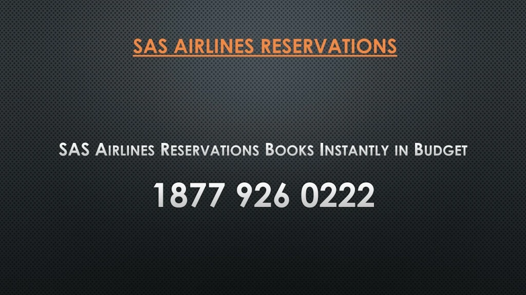 sas airlines reservations