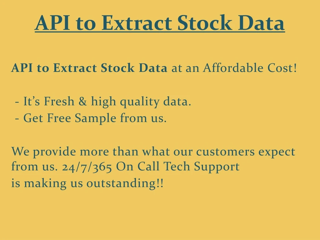 api to extract stock data