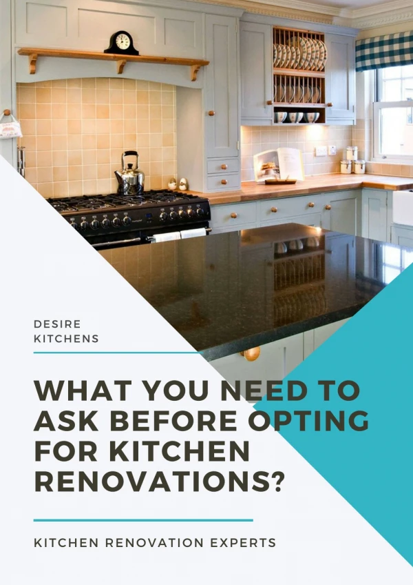 What You Need to Ask Before Opting for Kitchen Renovations?