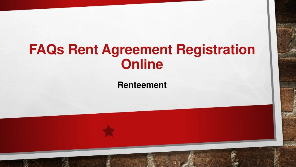 faqs rent agreement registration online