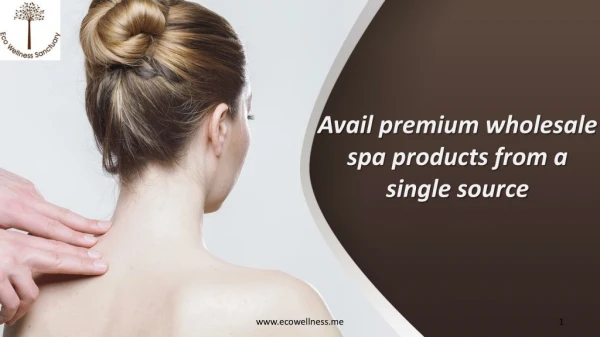 Avail premium wholesale spa products from a single source