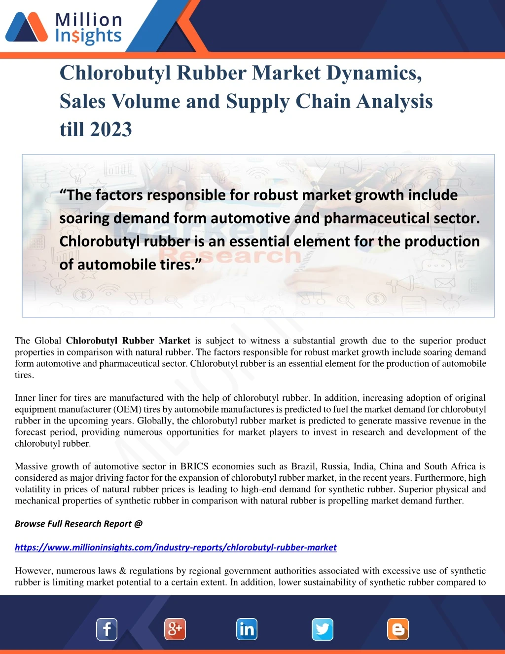 chlorobutyl rubber market dynamics sales volume