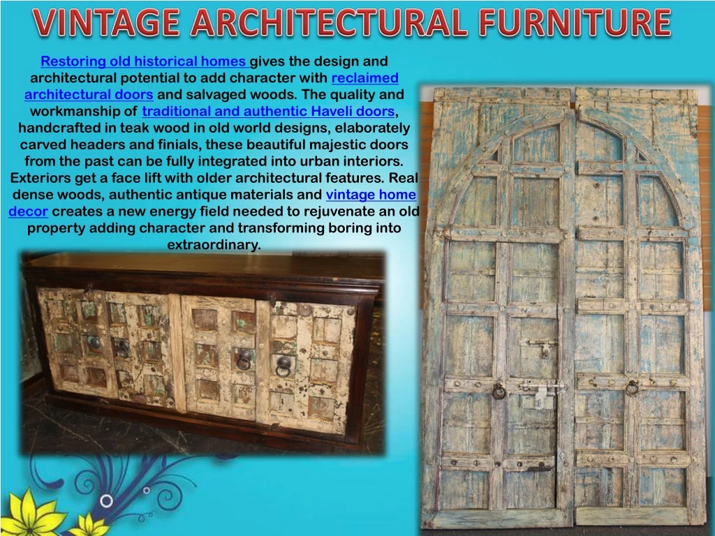 vintage architectural furniture