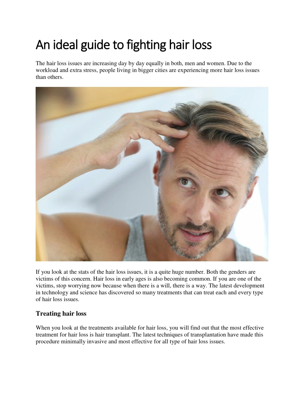 an ideal guide to fighting hair loss an ideal