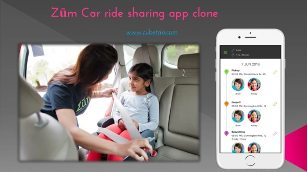 Zum Car ride-sharing app clone