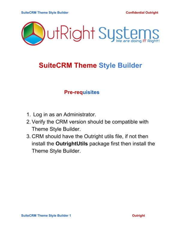 SuiteCRM Free Theme - Outright Store
