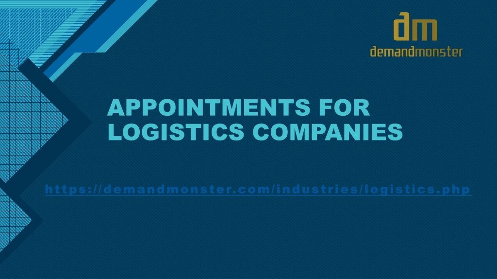 appointments for logistics companies