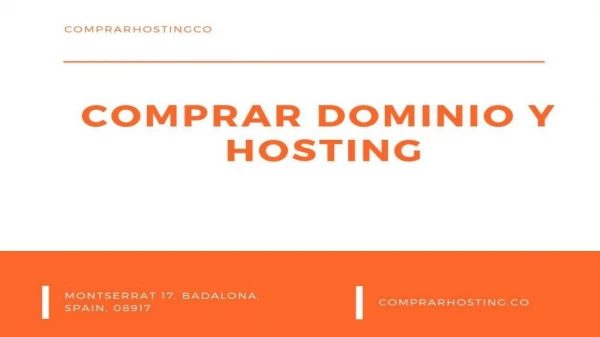 Comprar dominio y hosting online - comprarhostingco