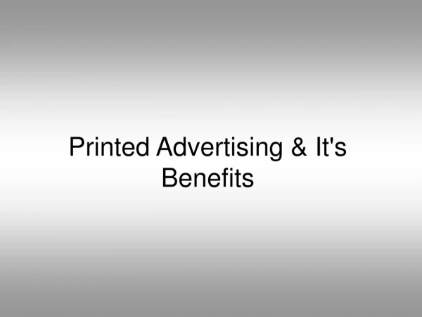 print media advertising