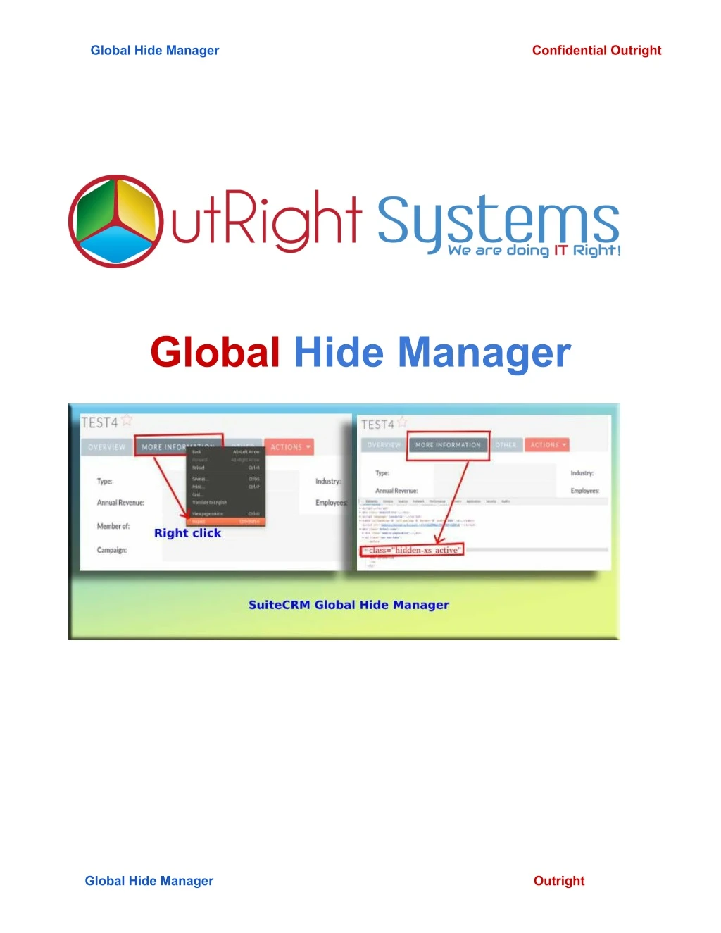 global hide manager confidential outright
