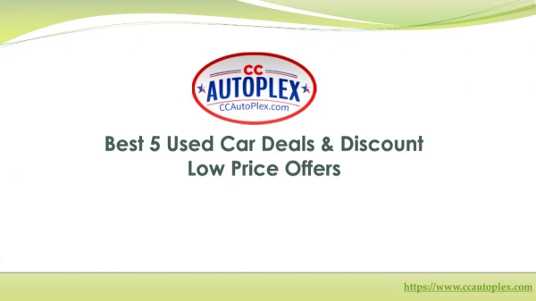Best 5 Used Car Deals & Discount Low Price Offers
