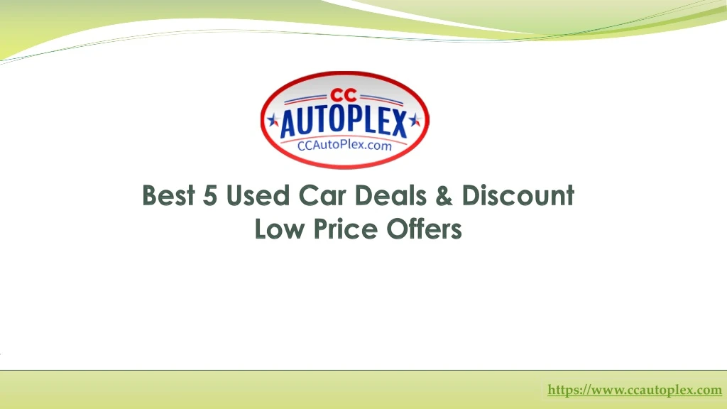 best 5 used car deals discount low price offers