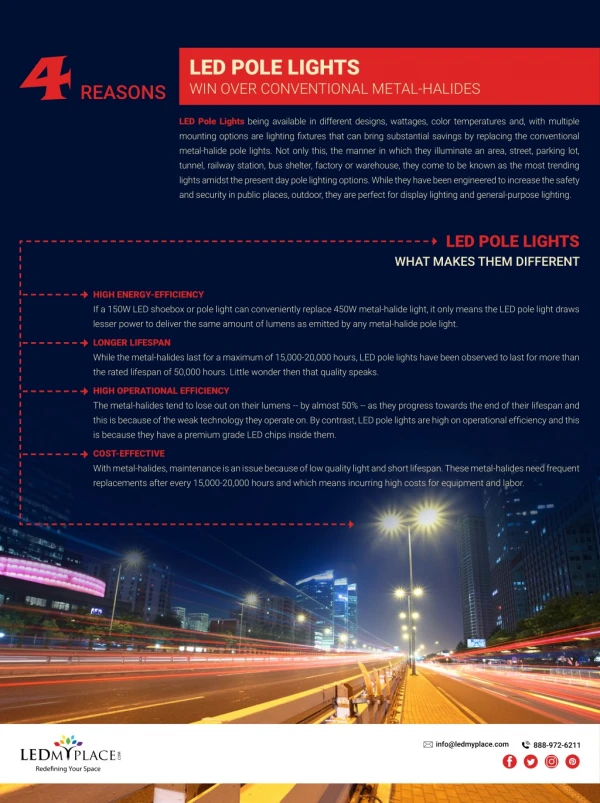 4 Reasons LED Pole Lights Win Over Conventional Metal-Halides