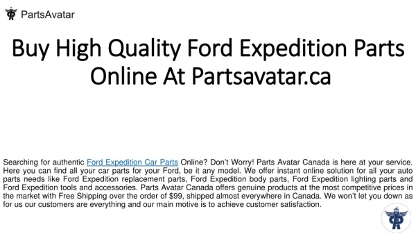Shop Best Quality Ford Expedition Parts Online at Partsavatar.ca