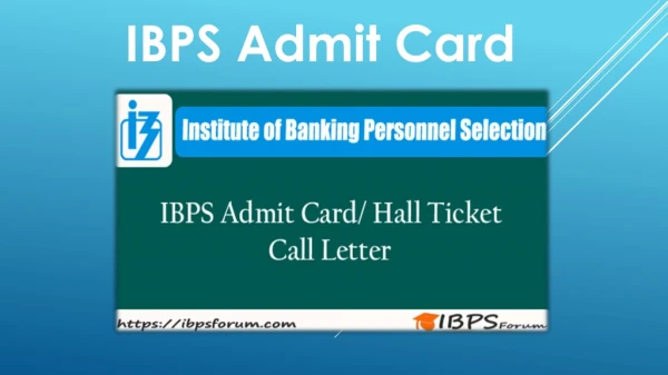 Download IBPS Admit Card 2019 - Get IBPS RRB Call Letter & Exam Date