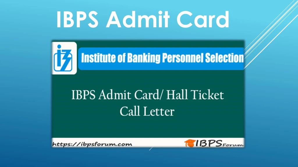 ibps admit card