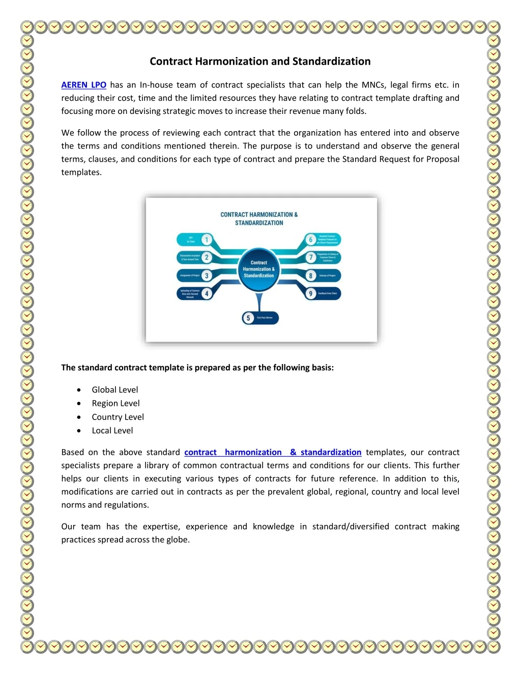 contract harmonization and standardization