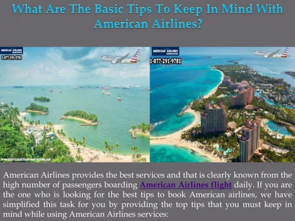 What Are The Basic Tips To Keep In Mind With American Airlines?