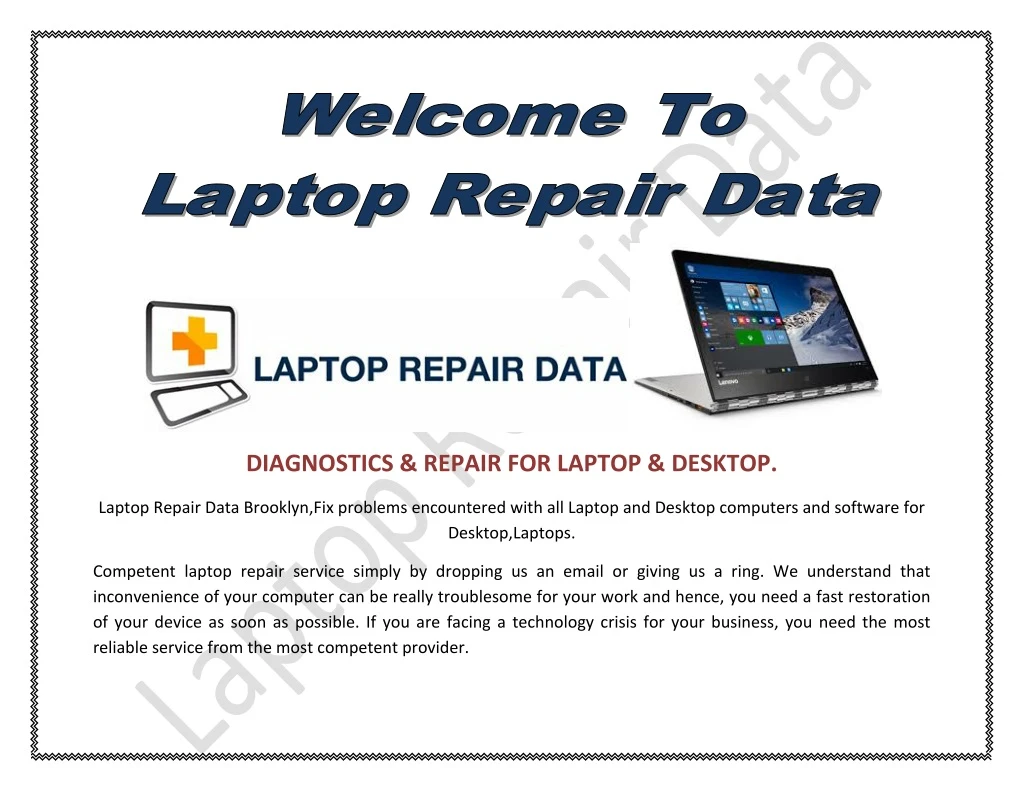 diagnostics repair for laptop desktop