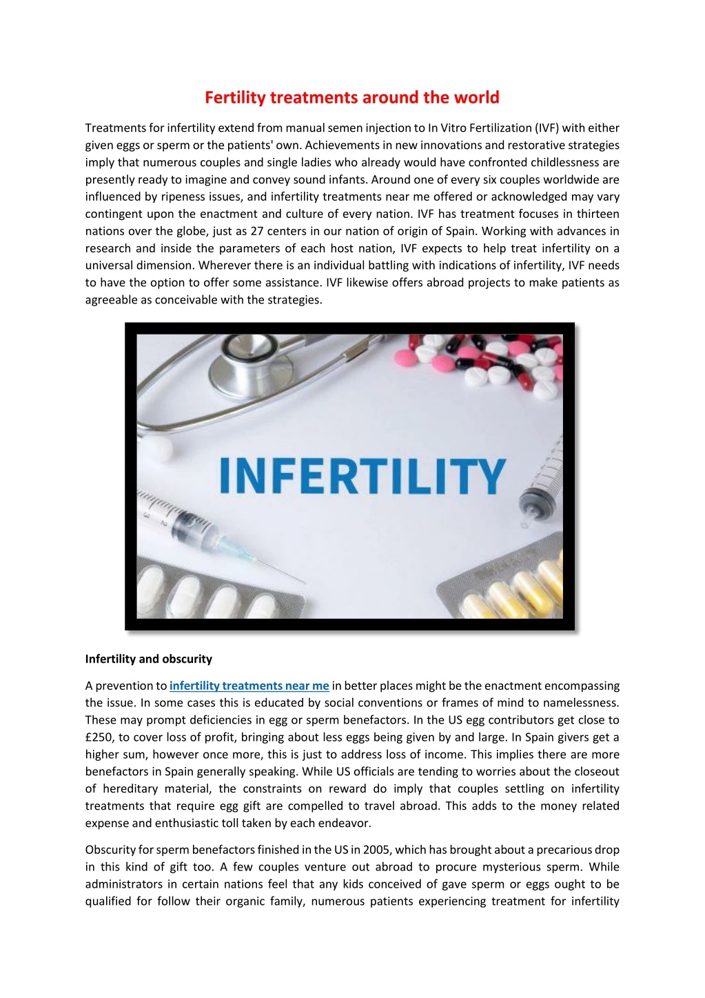 fertility treatments around the world